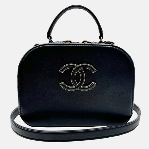 Chanel Black Leather Coco Mark Small Vanity Bag - Chanel - Modalova