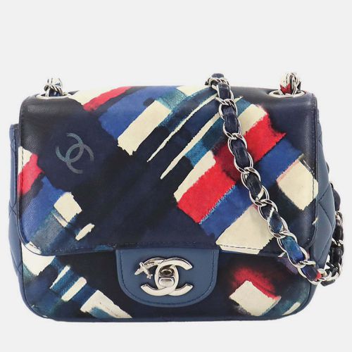 Chanel Blue White Red Silver Leather Air Line Matelasse Chain Shoulder Bag - Chanel - Modalova