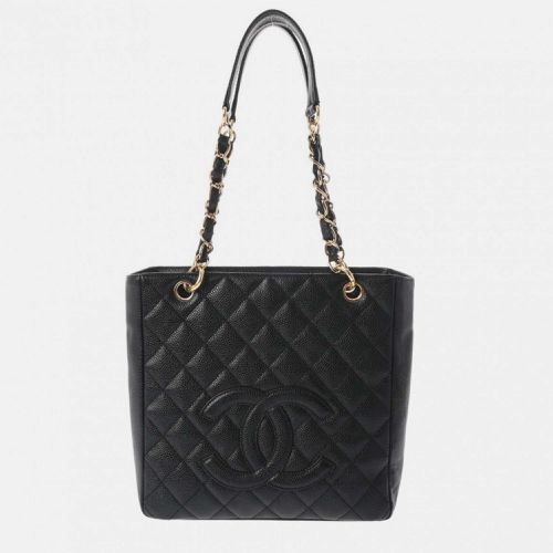 Chanel Black Caviar Skin Matelasse PST Petite Tote Bag - Chanel - Modalova