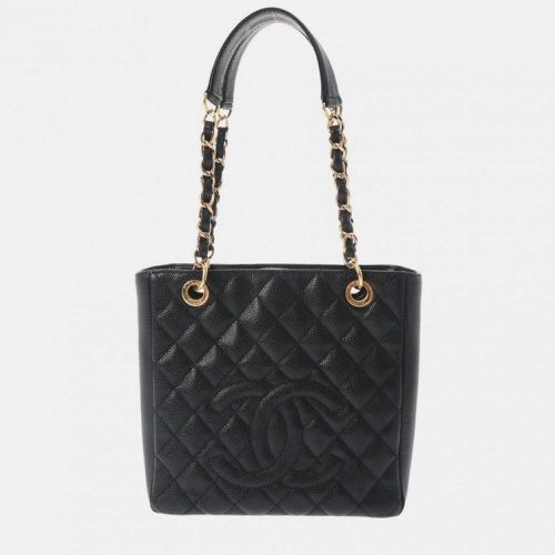 Chanel Black Caviar Skin Matelasse PST Petite Tote Bag - Chanel - Modalova