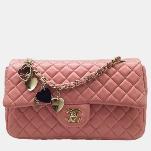 Chanel Pink Leather Matelasse Valentine Chain Shoulder Bag - Chanel - Modalova