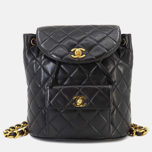 Chanel Black Leather duma Matelasse Chain Backpack Rucksack - Chanel - Modalova