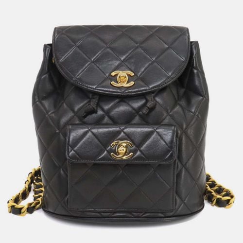 Chanel Black Leather duma Matelasse Chain Backpack Rucksack - Chanel - Modalova