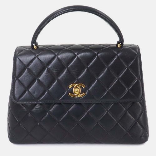 Chanel Navy Leather Matelasse Handbag - Chanel - Modalova