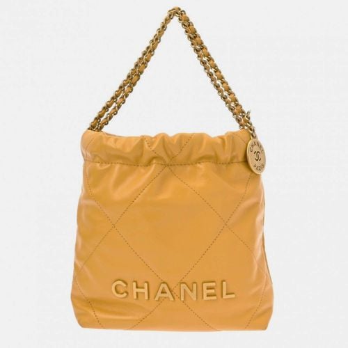 Chanel Yellow Shiny Calfskin Chanel 22 Chain Shoulder Bag - Chanel - Modalova