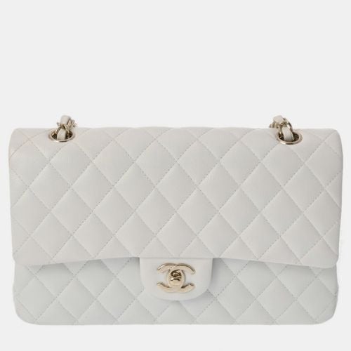 Chanel White Caviar Skin Matelasse Chain Shoulder Double Flap 25cm Bag - Chanel - Modalova