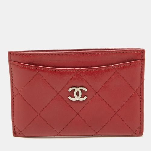 Chanel Red Quilted Leather CC Card Holder - Chanel - Modalova