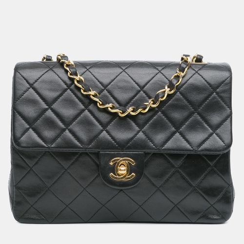 Chanel Black Lambskin Leather Classic Single Flap Mini Square Bag - Chanel - Modalova