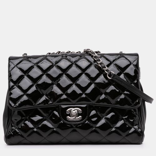 Chanel Black Quilted Patent Double Compartment Large Flap Bag - Chanel - Modalova