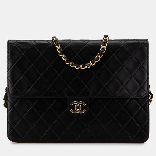 Chanel Black Lambskin Leather CC Single Flap Bag - Chanel - Modalova