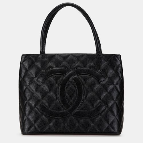 Chanel Black Caviar Leather Medallion Tote Bag - Chanel - Modalova