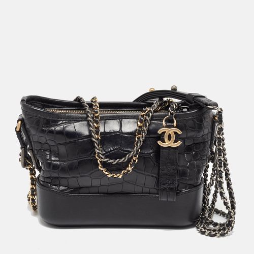 Chanel Black Leather and Crocodile CC Gabrielle Small Hobo - Chanel - Modalova