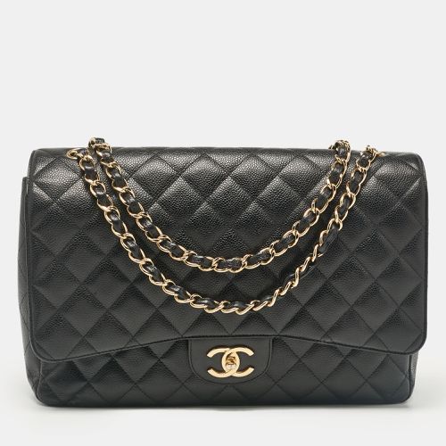 Chanel Black Caviar Quilted Leather Maxi Classic Double Flap Bag - Chanel - Modalova