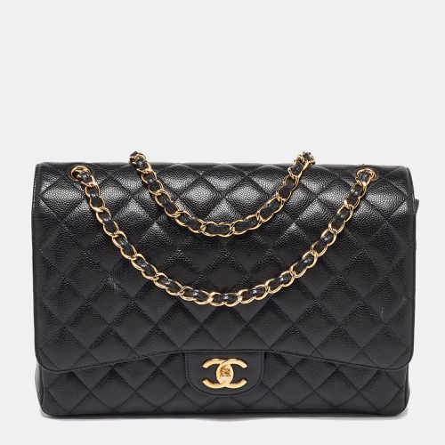 Chanel Black Caviar Quilted Leather Jumbo Classic Double Flap Bag - Chanel - Modalova