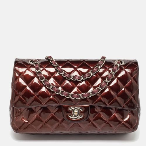 Chanel Brown Patent Leather Medium Classic Double Flap Bag - Chanel - Modalova