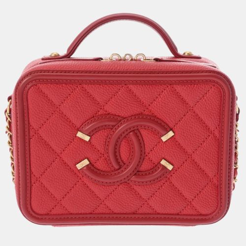 Caviar Skin CC Filigree Small Vanity Chain Shoulder Bag - Chanel - Modalova