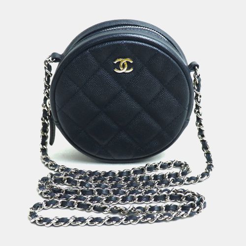 Navy Matelasse Round Chain Shoulder Bag - Chanel - Modalova