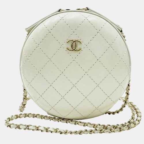 Ivory Leather Matelasse Round Chain Shoulder bag - Chanel - Modalova