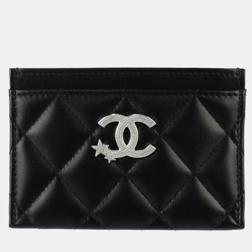 Chanel Black Lambskin Matelasse Star Coco Mark Cruise Card Case - Chanel - Modalova