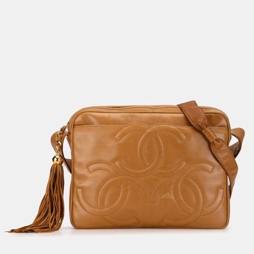 Chanel Brown Lambskin Triple CC Tassel Camera Bag - Chanel - Modalova