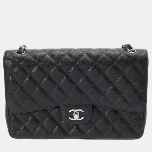 Chanel Black Caviar Skin Matelasse W-Flap Chain Shoulder Bag 30 cm - Chanel - Modalova