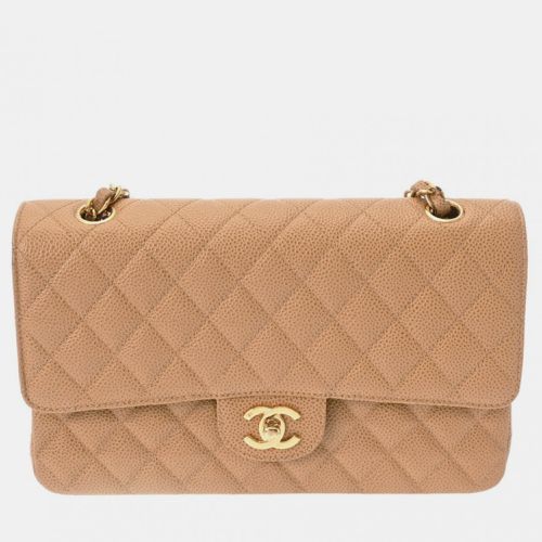 Chanel Beige Caviar Skin Matelasse Chain Shoulder Bag - Chanel - Modalova