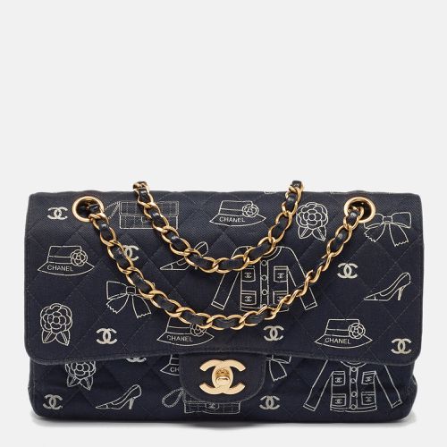 Chanel Navy Blue Fabric Madame Coco Classic Double Flap Runway Bag - Chanel - Modalova