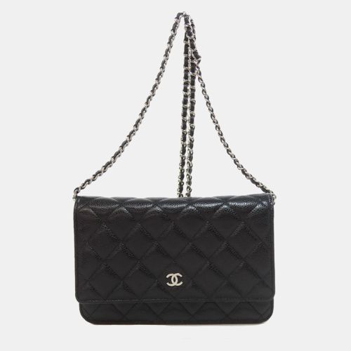 Caviar Skin Coco Mark Chain Wallet - Chanel - Modalova