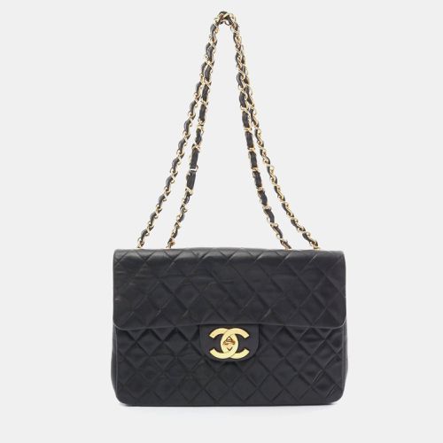 Chanel Black Lambskin (Sheepskin) Deca Matelasse 34 Shoulder Bag - Chanel - Modalova