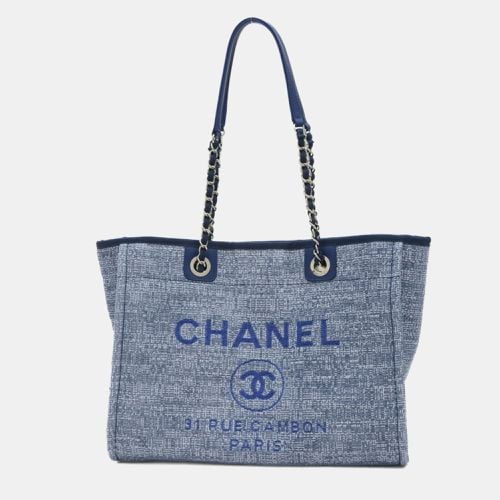 Canvas Deauville MM Chain Tote Bag - Chanel - Modalova