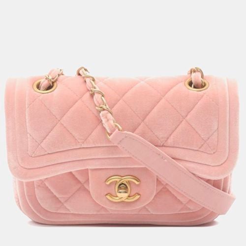 Chanel Pink Mini Quilted Velvet Double Frame Flap - Chanel - Modalova