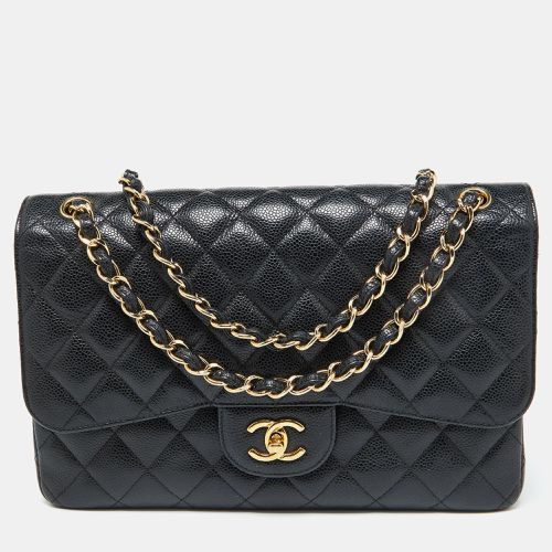 Chanel Black Caviar Quilted Leather Large Classic Double Flap Bag - Chanel - Modalova