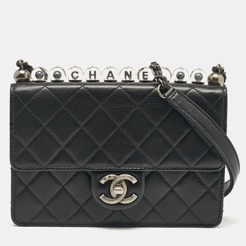 Chanel Black Quilted Leather Chic Pearl Flap Bag - Chanel - Modalova