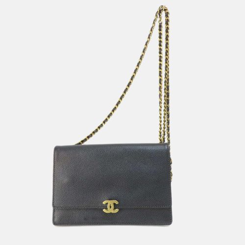 Caviar Skin Coco Mark Long Chain Wallet - Chanel - Modalova