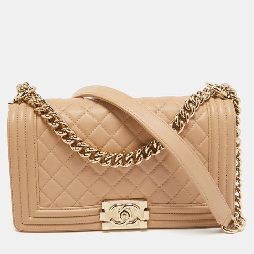 Chanel Beige Quilted Leather Medium Boy Flap Bag - Chanel - Modalova