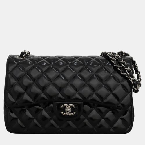 Chanel Black Patent Leather Jumbo Double Flap Bag - Chanel - Modalova