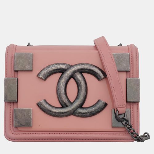 Chanel Pink Leather, Resin Boy Brick Flap Bag - Chanel - Modalova