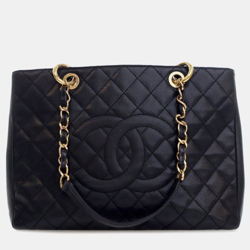 Chanel Black Leather Caviar Grand Shopping Tote Bag - Chanel - Modalova