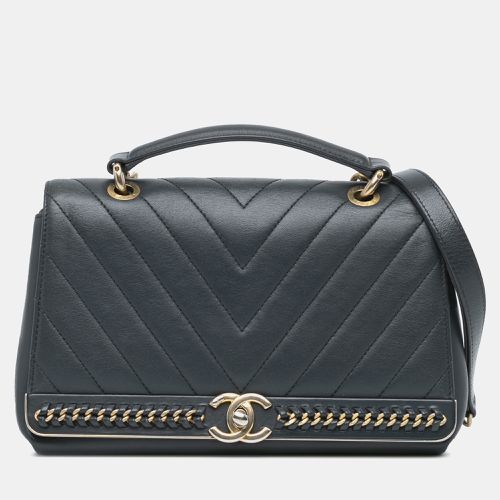 Chanel Chevron Sheepskin Stitched Chain Top Handle Flap - Chanel - Modalova