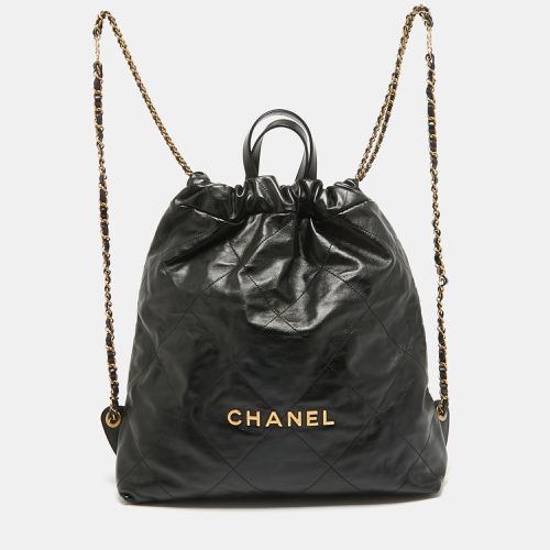 Chanel Black Quilted Leather 22 Backpack - Chanel - Modalova