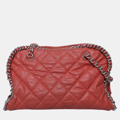 Chanel Red Calfskin Chain-Around Bowling Bag - Chanel - Modalova