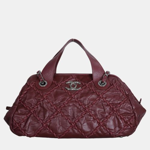 Chanel Burgundy Ultra Stitch Bowler Bag - Chanel - Modalova