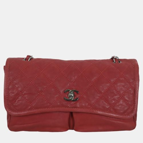 Chanel Red Leather Natural Beauty Flap Bag - Chanel - Modalova