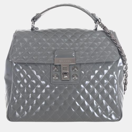 Chanel Grey Patent Leather Top Handle Bag - Chanel - Modalova