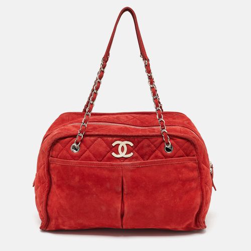 Chanel Red Nubuck Leather Ultra Soft Natural Beauty Bag - Chanel - Modalova