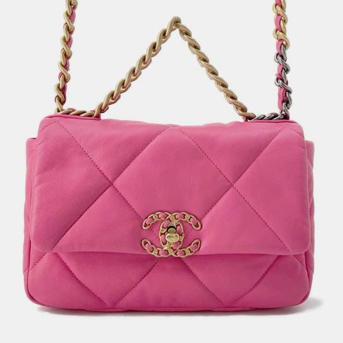 Chanel Pink Lambskin 19 Chain Shoulder Bag - Chanel - Modalova