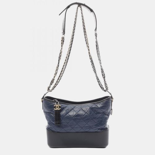 Navy Leather Gabrielle De Large Hobo Shoulder Bag - Chanel - Modalova