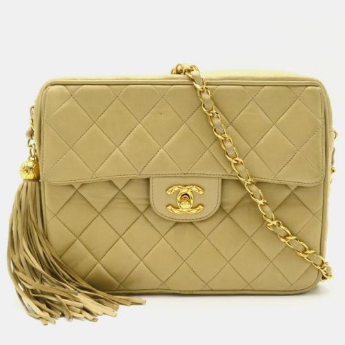 Chanel Beige Lambskin (Sheepskin) Chain Shoulder Bag - Chanel - Modalova