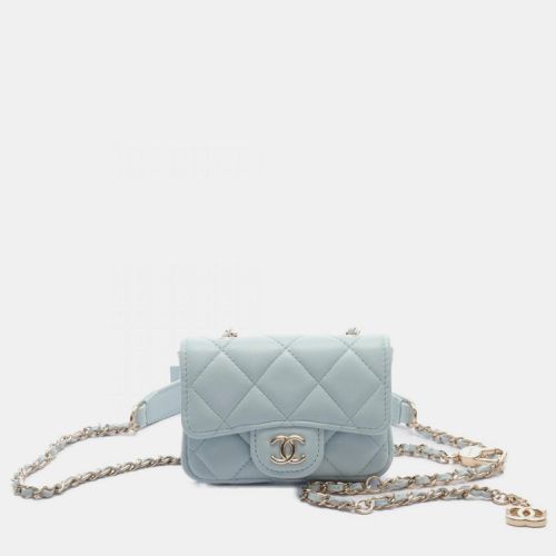 Chanel Blue Leather Matelasse Belt Bag - Chanel - Modalova