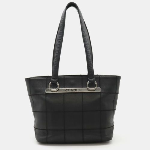 Chanel Black Leather Chocolate Bar Tote Bag - Chanel - Modalova